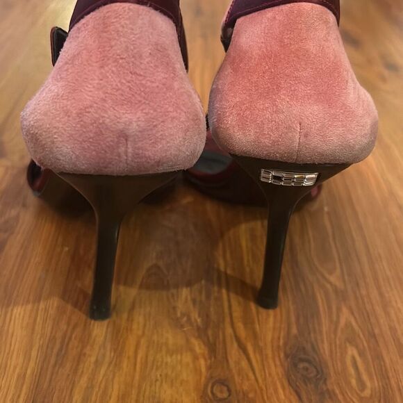 Gucci pink and burgundy stiletto heels handle size 7.5 - Picture 4 of 7